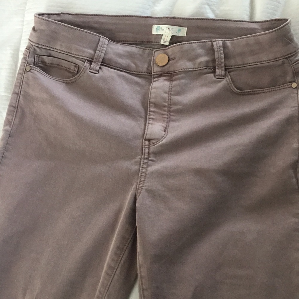 purplish skinny jeans